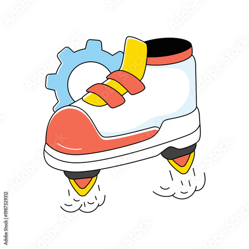 Perfect design icon of futuristic shoe