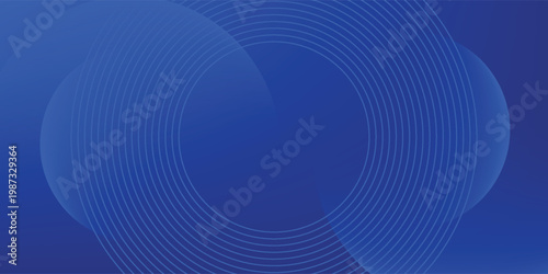 Abstract blue glowing geometric lines on dark blue background. Modern shiny blue circle. Suit for cover, poster, banner, brochure, header, vector modern