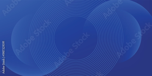 Abstract blue glowing geometric lines on dark blue background. Modern shiny blue circle. Suit for cover, poster, banner, brochure, header, vector modern