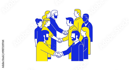 Business people shaking hands.