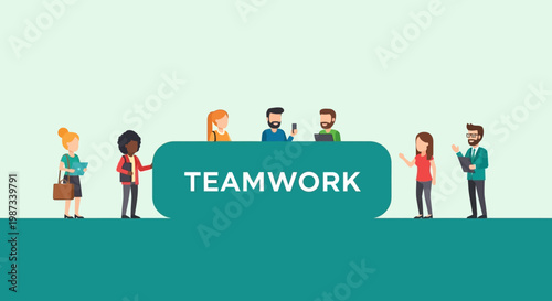 Diverse Teamwork Collaboration Concept.