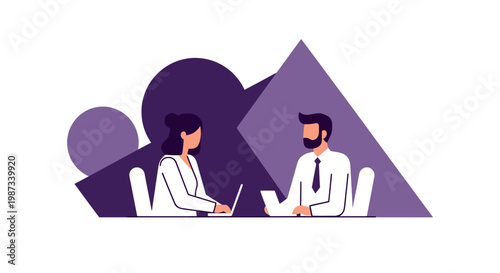 Business people sitting at table.