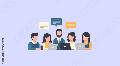 People Working on Laptop Together.