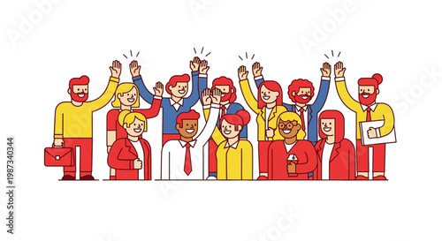 Diverse Group of People Celebrating.