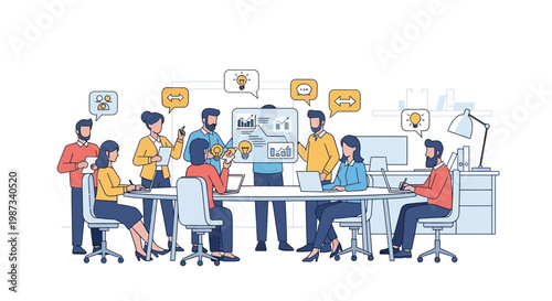 People Working in Office Space.