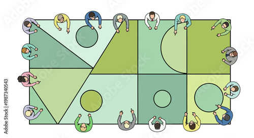 Green Game Board Puzzle Pieces.