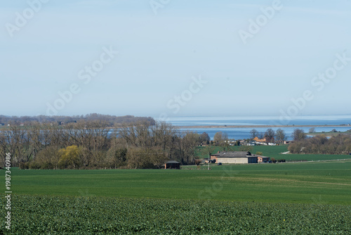 Farmland by Am Salzhaff Baltic Sea in Germany