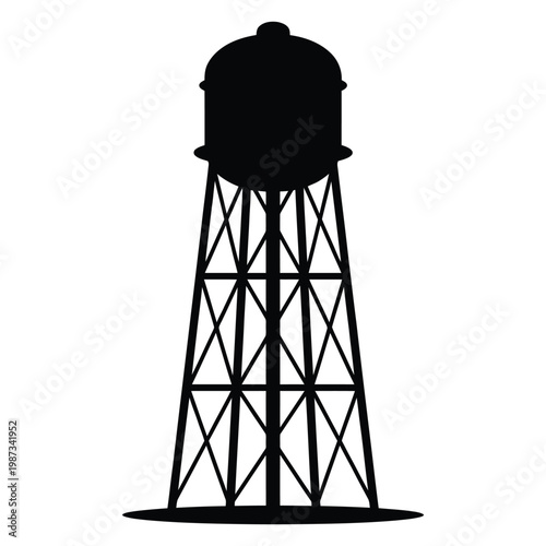 Water tower silhouette