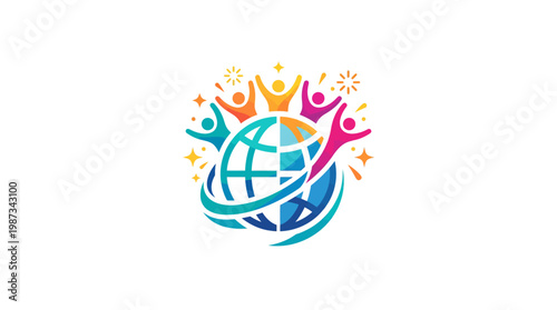 Global Community and Teamwork Logo Design