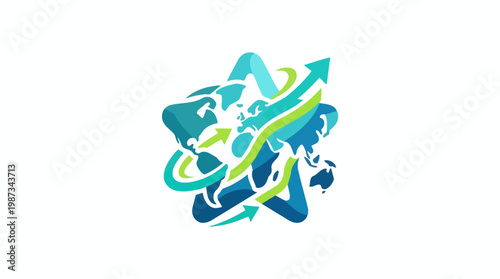 Global Business Growth Symbol