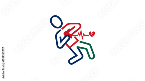 Heart Attack Symbol Medical Healthcare Icon