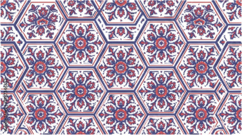 Purple mosaic vector pattern printable fabric design pixel art cross stitch grid vector background