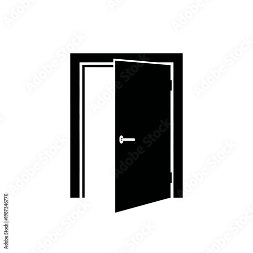 Door opening into a dark room