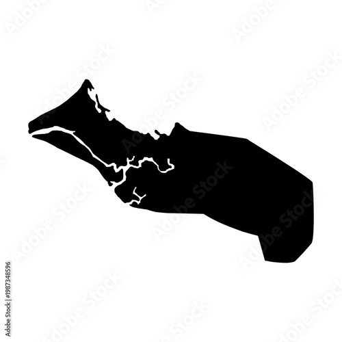 Banjul Gambia city map silhouette vector illustration