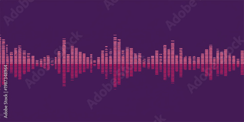 Abstract blue sound wave vector illustration with digital audio equalizer lines over a city skyline representing business and financial growth