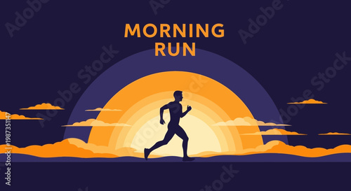 Silhouette Runner Embracing The Dawn Sky A Symbol Of Vitality And New Beginnings