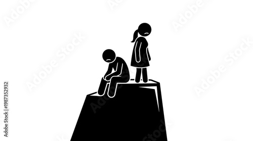 Couple Facing Relationship Problems Sitting Apart