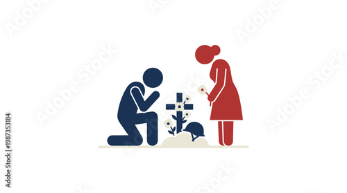 Mourning Remembrance of Fallen Soldier