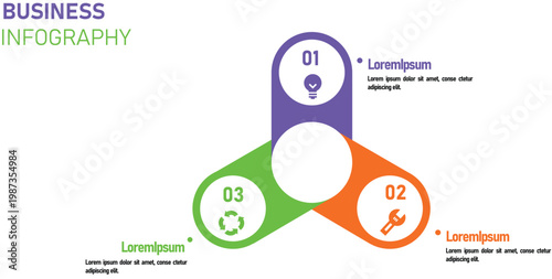 Flat design of business infography design
