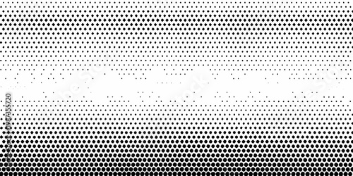 Halftone pattern transitioning from dense dots to sparse white space