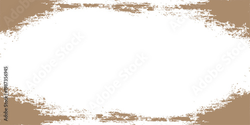Tableau sur toile An artistic, textured brown frame with rough edges creates an organic border