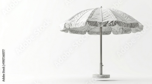 Wallpaper Mural Silver Umbrella in Minimalist Studio Setting, Stylish Design, Modern Environment, Clean Viewpoint Torontodigital.ca