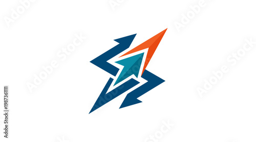 Abstract Logo Representing Growth and Direction