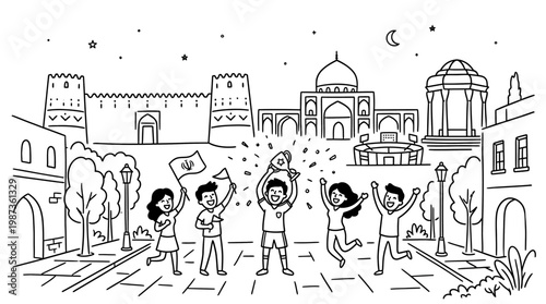 Celebration in a Middle Eastern City