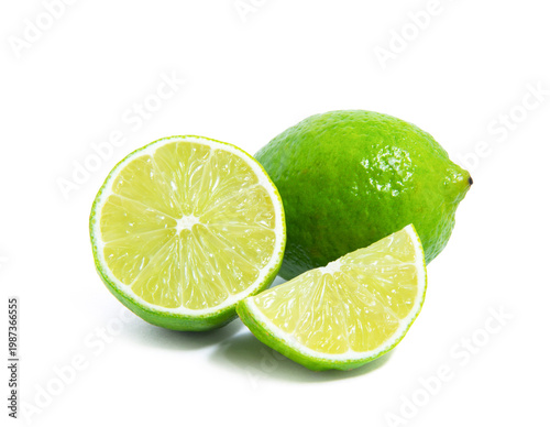 Fresh lime isolated on white