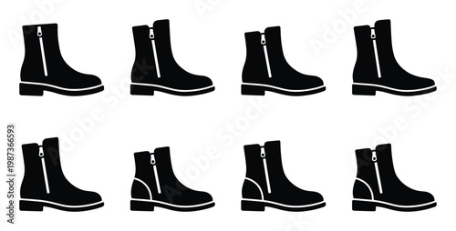 Modern black ankle boots with zippers and stylish design for everyday wear and fashion outfits