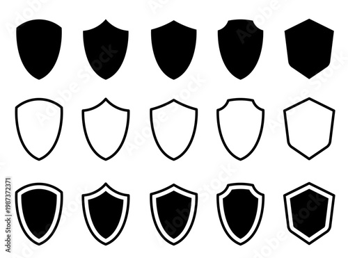 シールド・盾のアイコンイラスト