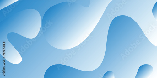 Blue Abstract Pattern Background with Smooth Curved Shapes