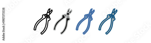 
nippers icon set multiple style collection with nippers design