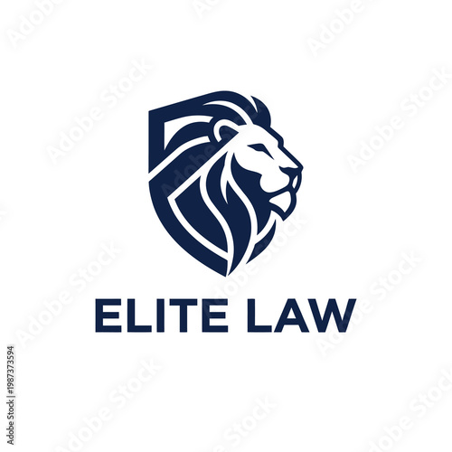 Elite Law logo with lion head.