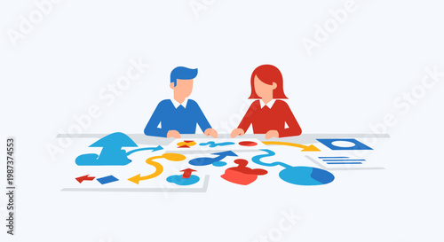 Two people playing a board game.