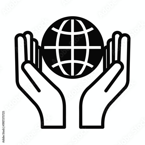 Hands protecting the earth a symbol of global care and sustainability