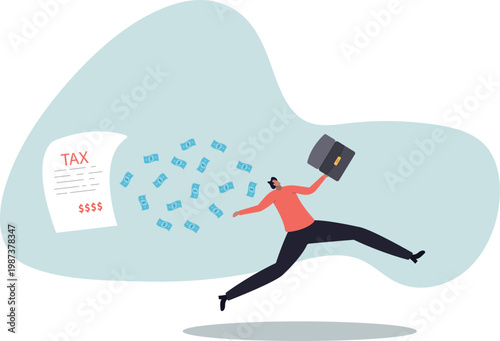 Tax evasion, illegal hide revenue and avoid paying government tax, fraud and money laundering or financial crime .human life and situation.