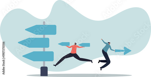 Simple idea for business success, simplify complicated directions to be easy success way, effective thinking.human life and situation.