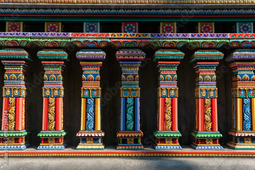 India Colorful temple in thailand
