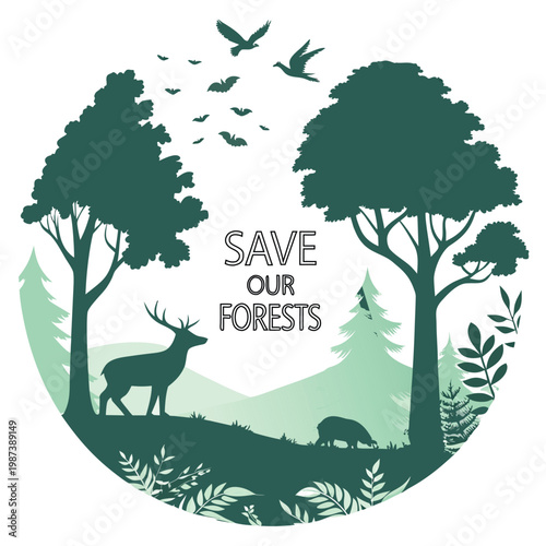 Save our forests and wildlife with nature conservation and ecological preservation