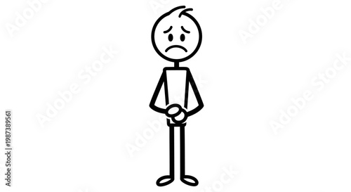 A simple line drawing of a puzzled businessman with a question mark.
