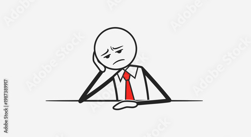 A stressed businessman looking tired and frustrated.