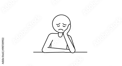 A person feeling bored or uninterested.