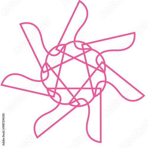 pink ribbon on white background