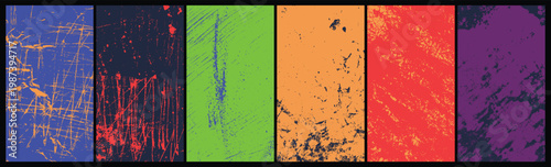 Set of retro grunge vector texture pack.Creative retro grunge stripe texture set for graphic design.distressed vector texture overlay set.