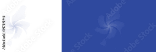 Trumpet flower bloom cyanotype botanical blue sunprint vector for elegant vintage nature specimen art