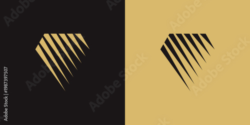 Abstract Diamond Shape Logo Design.