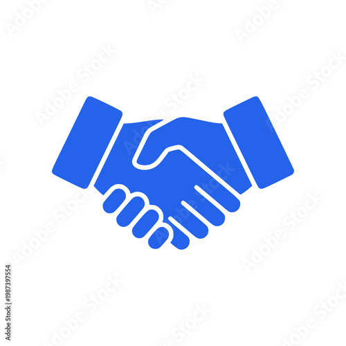 Minimal corporate handshake icon with simple hands gesture. Clean flat SVG design ideal for business agreements, partnerships, contracts, and collaboration concepts.
