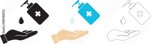 Hand sanitizer Icon/Illustration 