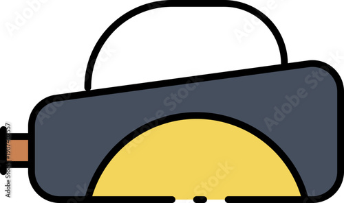 Flat design vector illustration of a compact measuring tape tool, perfect for construction, home renovation, and DIY projects, symbolizing precision and accurate work